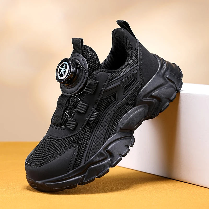 New Children Sports Shoes Boy Sneaker Black Mesh Summer Breathable Kids Casual Shoes Boy Running Tennis Running Sneaker